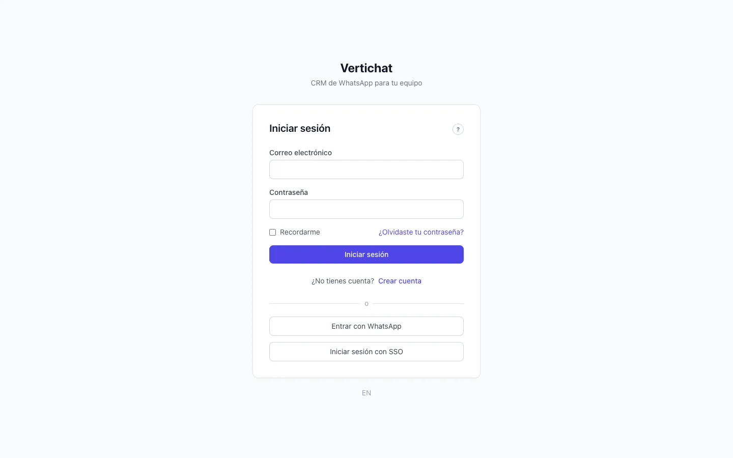 Login con correo y contraseña